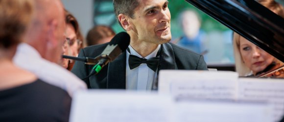 Festivālā "Liepājas vasara" Gēršvina klavierkoncerts un Viljamsa "Escapades",foto: Jānis Vecbrālis