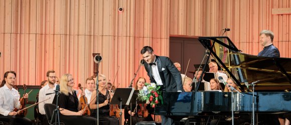 Festivālā "Liepājas vasara" Gēršvina klavierkoncerts un Viljamsa "Escapades",foto: Jānis Vecbrālis