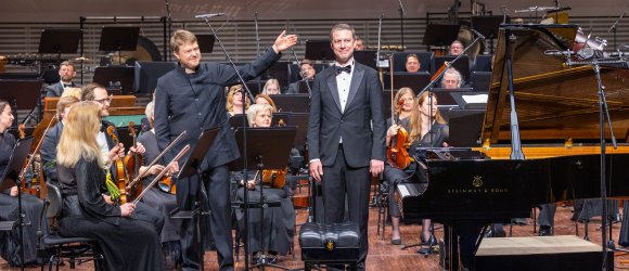 142-ojo koncertų sezono uždarymas. Guntis Kuzma ir Antons Lakhovskis,foto: Jānis Vecbrālis