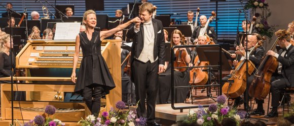 Opening concert of the orchestra 145. season. Iveta Apkalna, Guntis Kuzma, Jēkabs Jančevskis