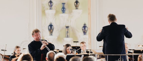 Liepājas skaņas Rundāles pilī ar Gunti Kuzmu un Robertasu Beinaris,foto: Jānis Porietis