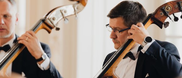 Liepājas skaņas Rundāles pilī ar Gunti Kuzmu un Robertasu Beinaris,foto: Jānis Porietis