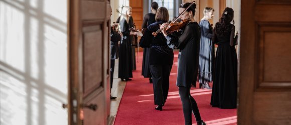MOCARTS, VASKS UN MARTINŪ Rundāles pilī - Jānis Stafeckis un Renāte Trapāne,foto: Ieva Romaško