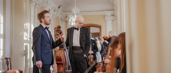 MOCARTS, VASKS UN MARTINŪ Rundāles pilī - Jānis Stafeckis un Renāte Trapāne,foto: Ieva Romaško