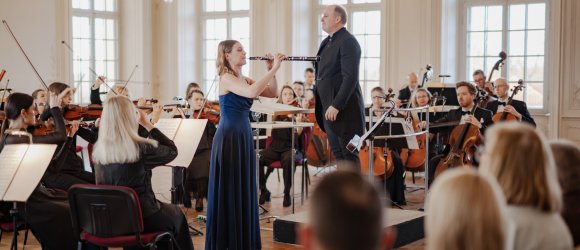 MOCARTS, VASKS UN MARTINŪ Rundāles pilī - Jānis Stafeckis un Renāte Trapāne,foto: Ieva Romaško