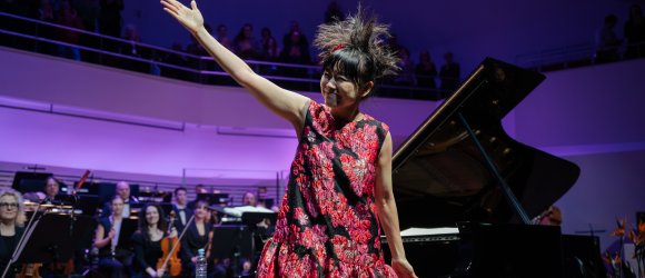 Zvaigžņu festivāls - Hiromi un Liepājas Simfoniskais orķestris,foto: Valters Pelns